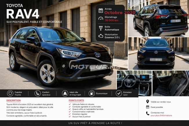 Toyota RAV-4 Hybride - Excellent Etat